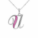 Alphabet Memorial Ashes Pendant - Letter U - Cherished Urns