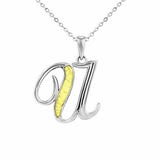 Alphabet Memorial Ashes Pendant - Letter U - Cherished Urns