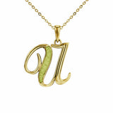 Alphabet Memorial Ashes Pendant - Letter U - Cherished Urns