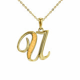 Alphabet Memorial Ashes Pendant - Letter U - Cherished Urns