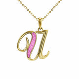 Alphabet Memorial Ashes Pendant - Letter U - Cherished Urns