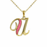Alphabet Memorial Ashes Pendant - Letter U - Cherished Urns