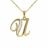 Alphabet Memorial Ashes Pendant - Letter U - Cherished Urns