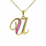 Alphabet Memorial Ashes Pendant - Letter U - Cherished Urns