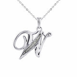 Alphabet Memorial Ashes Pendant - Letter W - Cherished Urns