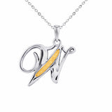 Alphabet Memorial Ashes Pendant - Letter W - Cherished Urns