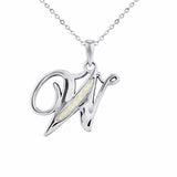 Alphabet Memorial Ashes Pendant - Letter W - Cherished Urns