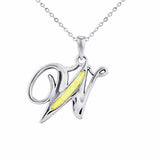 Alphabet Memorial Ashes Pendant - Letter W - Cherished Urns