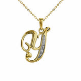 Alphabet Memorial Ashes Pendant - Letter Y - Cherished Urns