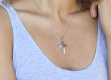 Self-fill Infinity Cross Cremation Ashes Pendant with Crystals - Cherished Urns