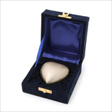 Brass Heart Keepsake Urn - 3-inches - Pewter finish in Presentation Box - Cherished Urns