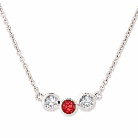 Ladies Three Of Us Memorial Ashes Necklace - Cherished Urns