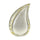 Hemmick Engraved Yellow and Nickel Tear Drop Adult Cremation Urn for Ashes - Cherished Urns