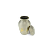 Engraved Footsteps Brass Child Keepsake / Miniature Urn in Pewter - Cherished Urns
