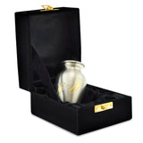 Engraved Footsteps Brass Child Keepsake / Miniature Urn in Pewter - Cherished Urns