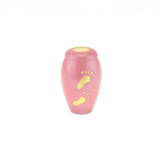 Footsteps Brass Child Keepsake / Miniature Urn in Pink - Cherished Urns