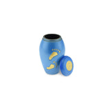 Footsteps Brass Child Keepsake / Miniature Urn in Blue - Cherished Urns
