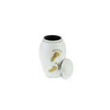Footsteps Brass Child Keepsake / Miniature Urn in White - Cherished Urns
