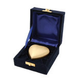 Brass Heart Keepsake Pet Urn - 3.5-inches - Bronze finish in Presentation Box - Cherished Urns
