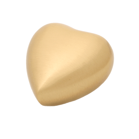 Brass Heart Keepsake Urn - 3.5-inches - Bronze finish in Presentation Box - Cherished Urns