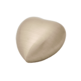 Brass Heart Keepsake Pet Urn - 3-inches - Pewter finish in Presentation Box - Cherished Urns