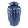 Flourish Metal Adult Cremation Urn for Ashes in Matt Navy Blue - Cherished Urns