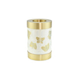 Kaleidoscope White Pearl Butterfly Tea Light Cremation Urn Keepsake - Cherished Urns
