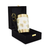 Kaleidoscope White Pearl Butterfly Tea Light Cremation Urn Keepsake - Cherished Urns