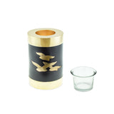 Going Home Black & Bronze Matt Tea Light Cremation Urn Keepsake - Cherished Urns