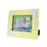 Bloom Yellow Patterned With Rose Photoframe - Cherished Urns