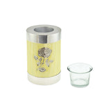 Bloom Yellow Patterned With Rose Tea Light Cremation Urn Keepsake - Cherished Urns