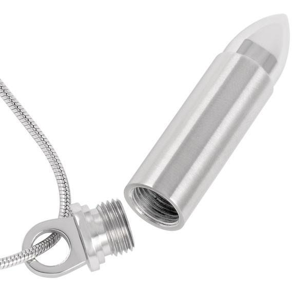 Sterling silver bullet hot sale cremation jewelry
