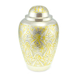 Clovelly Brass Adult Cremation Urn for Ashes in Gold & Silver - Cherished Urns