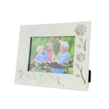 Sun Flower Polished White Photoframe - Cherished Urns