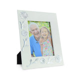 Sun Flower Polished White Photoframe - Cherished Urns