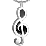 Music Note Memorial Ash Keepsake Cremation Pendant - Cherished Urns