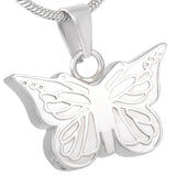 Silver Butterfly Memorial Ash Keepsake Cremation Pendant - Cherished Urns