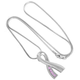 Silver Cross with Pink Crystals Memorial Ash Keepsake Cremation Pendant - Cherished Urns