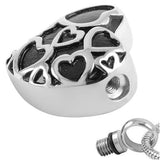 Black Heart Memorial Ash Keepsake Cremation Pendant - Cherished Urns