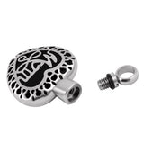 Black Mom Heart Memorial Ash Keepsake Cremation Pendant - Cherished Urns