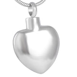 Plain Heart Memorial Ash Keepsake Cremation Pendant - Cherished Urns
