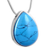Blue Drop Memorial Ash Keepsake Cremation Pendant - Cherished Urns