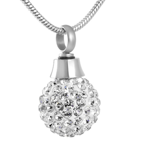 Ball Crystal Memorial Ash Keepsake Cremation Pendant - Cherished Urns