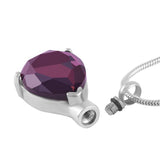 Purple Drop Memorial Ash Keepsake Cremation Pendant - Cherished Urns