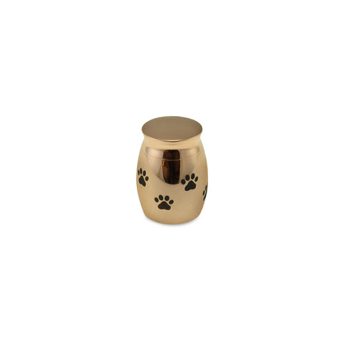 Rose Gold Paw Print Pet Keepsake Cremation Urn For Ashes - Cherished Urns