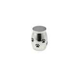 Paw Print Silver Pet Keepsake Cremation Urn For Ashes - Cherished Urns