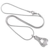 Crystals With Silver Heart Memorial Ash Keepsake Cremation Pendant - Cherished Urns