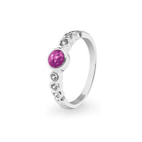 Ladies True Memorial Ashes Ring with Fine Crystals - Cherished Urns