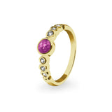 Ladies True Memorial Ashes Ring with Fine Crystals - Cherished Urns