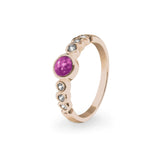 Ladies True Memorial Ashes Ring with Fine Crystals - Cherished Urns